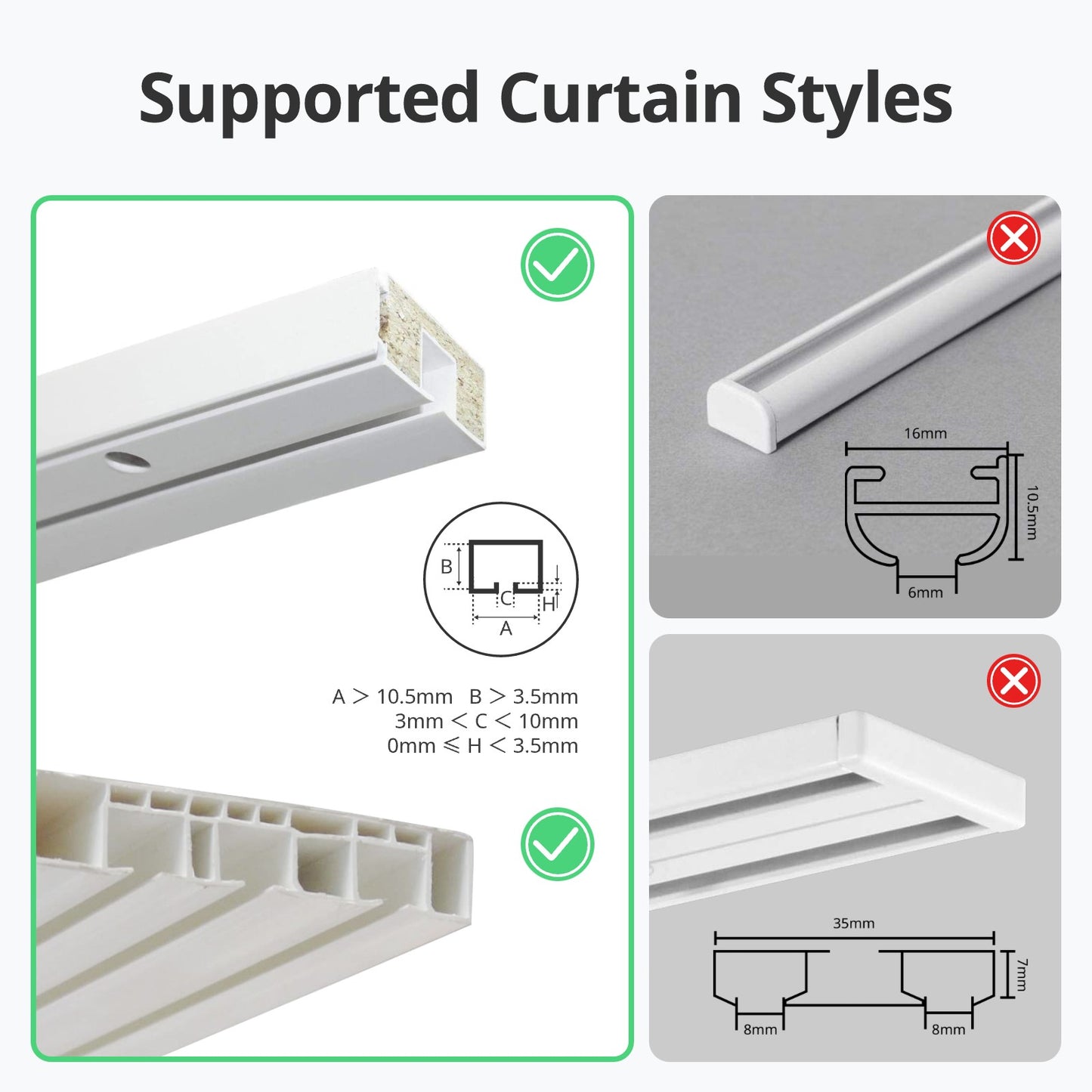 SwitchBot Curtain "U Rail 3" white (white) for U-profiles - smart curtain motor