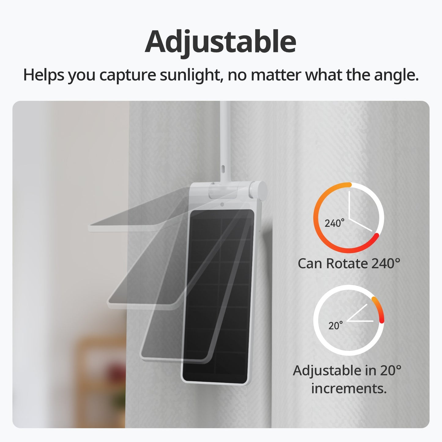 SwitchBot Solar Panel V3 white (white) - Solar Panel for SwitchBot Curtain Rod 3 / U Rail 3