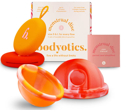 Bodyotics Wiederverwendbares Menstruationsscheiben-Set - 2 Stück