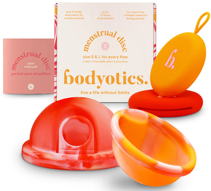 Bodyotics Wiederverwendbares Menstruationsscheiben-Set - 2 Stück