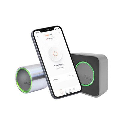 Bold Smart Lock mit Smartphone-App und Bold Connect Bridge: Intelligentes Türschloss mit App-Steuerung und smarter Fernbedienung für höchste Sicherheit und Komfort.