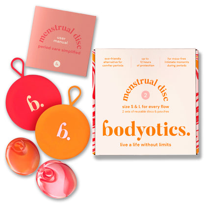 Bodyotics Wiederverwendbares Menstruationsscheiben-Set - 2 Stück