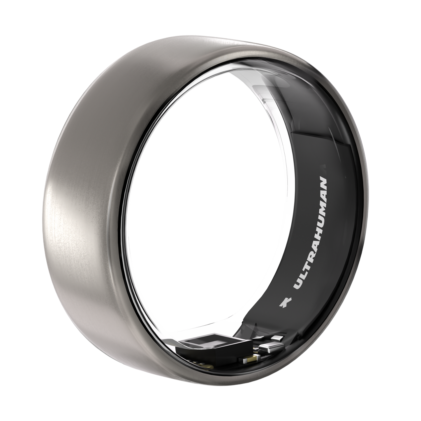 Ultrahuman Ring Air Raw Titanium in Nahaufnahme – smart ring elegantes Design mit 2,4 Gramm Gewicht