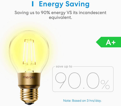 Meross Smart Wi-Fi LED Bulb (Dimmer) - smart dimmable LED light bulb