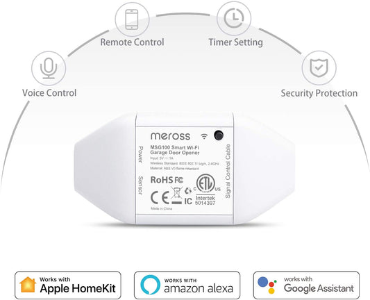 Meross Smart WiFi Garage Door Opener - smart garage door opener