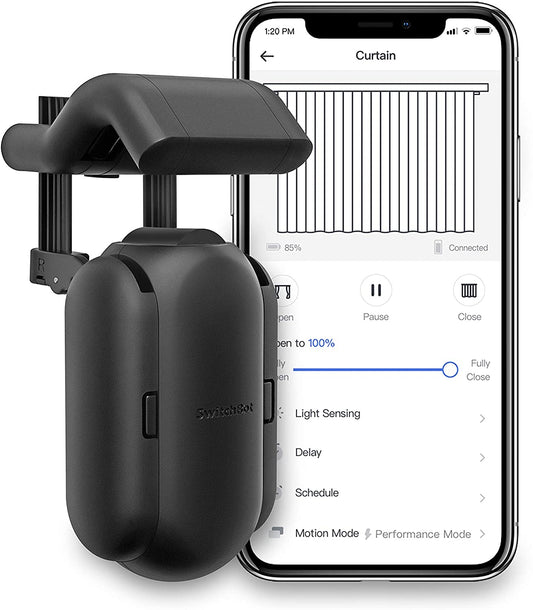 SwitchBot Curtain "Rod Pole" für Gardinenstangen - black (schwarz) - smarter Gardinenmotor