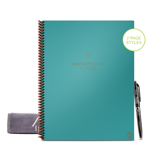 Rocketbook Fusion - Executive (approx. A5 / 42 pages) - neptune teal