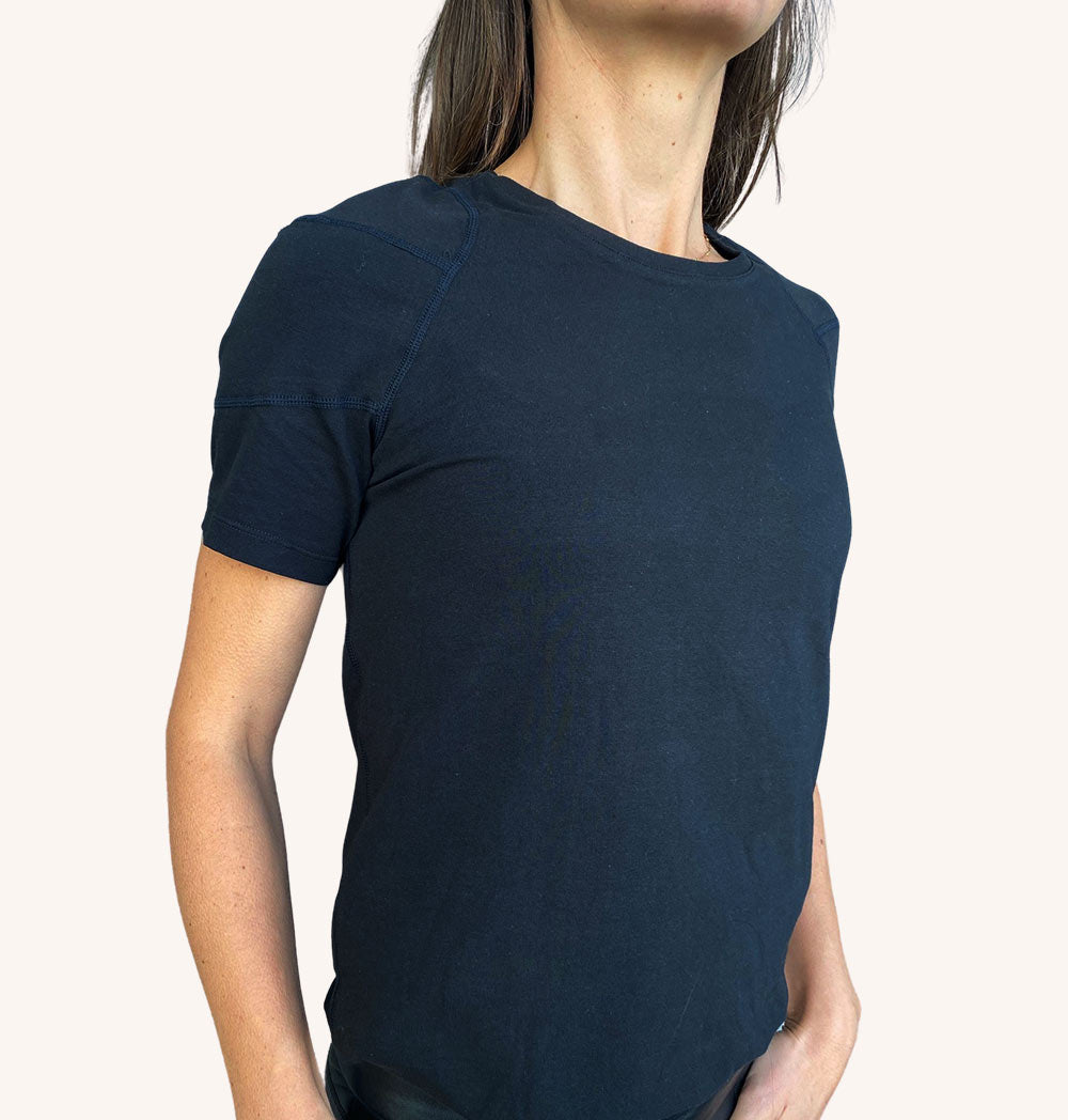 ALIGNMENT POSTURE T-SHIRT Baumwolle Frauen - unterstützt eine aufrechte Körperhaltung