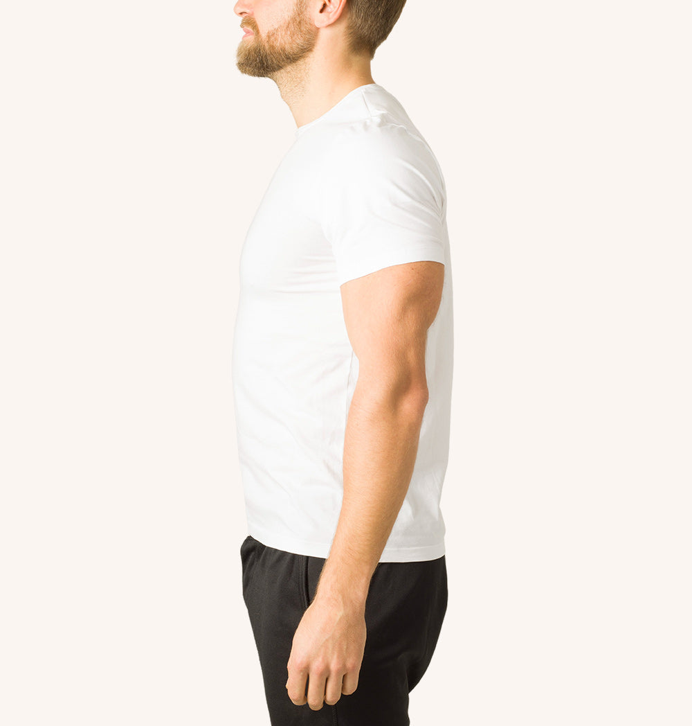 ALIGNMENT POSTURE T-SHIRT COTTON MAN - supports an upright posture